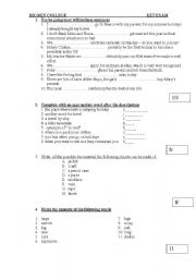 English Worksheet: KET CAMBRIDGE