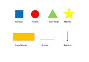 English Worksheet: Shapes with Colors