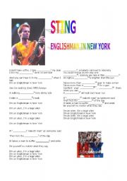 English Worksheet: Sting - 