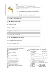 English Worksheet: Simple Present 