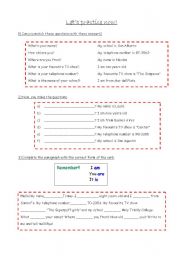 English Worksheet: Revision Simple Present ( 3 pages )