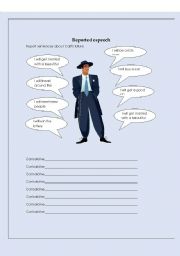 English worksheet: reported speech 