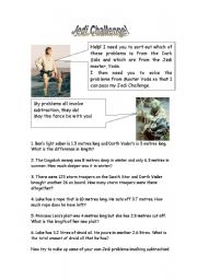English Worksheet: Jedi Challenge