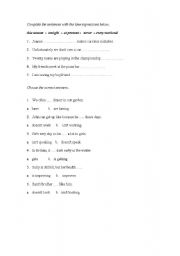 English worksheet: VERB TENSES