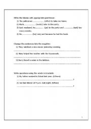 English Worksheet: grammar quiz