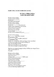 English worksheet: If I Had a Million Dollars (cloze exercise)