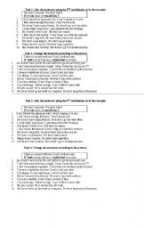 SECOND CONDITIONALS DRILL