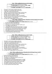 English Worksheet: THIRD CONDITIONALS DRILL