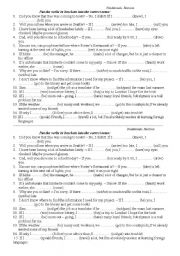 English Worksheet: ALL CONDITIONALS REVISION