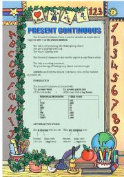 English Worksheet: PRESENT CONTINUOUS