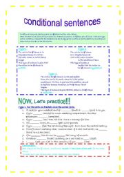 English Worksheet: CONDITIONAL SENTENCES