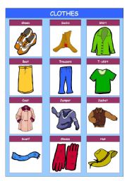 English Worksheet: Clothes