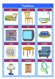 English Worksheet: Furniture