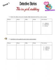 English Worksheet: The Lovers Lounge - The ice pick stabbing