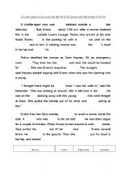 English worksheet: The Lovers Lounge - The ice pick stabbing 2