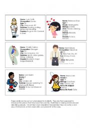 English Worksheet: Introducing People