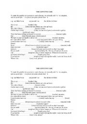 English Worksheet: The Genitive Case