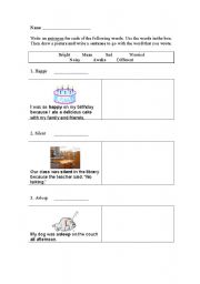 English worksheet: Opposite Words Matching