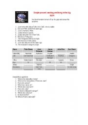 English worksheet: Simple Present