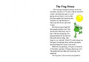 English Worksheet: The Frog Prince