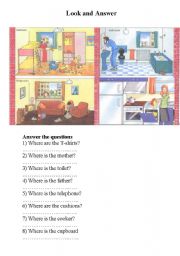 English Worksheet: Look and Anwer