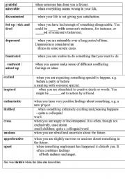 English Worksheet: Emotions 