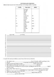 English worksheet: Word formations