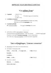 English Worksheet: Sentence Writing Good Advice