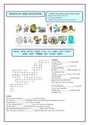 English Worksheet: PAST SIMPLE CROSSWORD