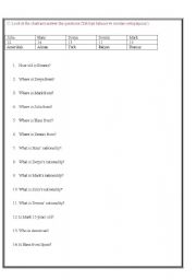 English worksheet: QUIZ OR WORKSHEET FOR ELEMENTARY  2