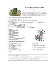 English Worksheet: Money Money Money