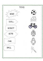 English worksheet: TOYS