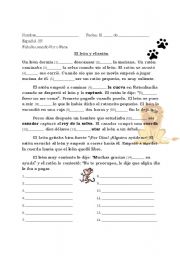 English Worksheet: Fable in Spanish using Por or Para