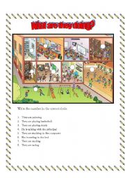 English Worksheet: ACTIVITIES IN MY SCHOOL