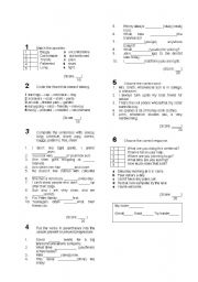 English Worksheet: present progressive vs simple present