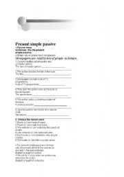 English worksheet: Present Simple Passive