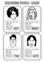 DESCRIBING PEOPLE (1) CARDS