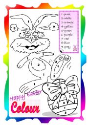 English Worksheet: Easter Colour