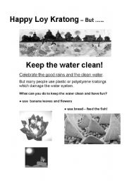English Worksheet: Religious celebration and the environment
