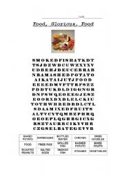 English Worksheet:  Wordsearch - Food