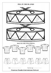 English worksheet: Missing letter A - F