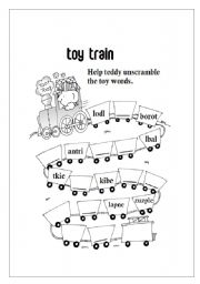 English Worksheet: TOY TRAIN