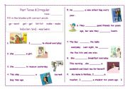 English worksheet: Past & Irregular