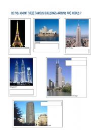 English Worksheet: Towers of the world