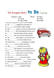 English Worksheet: Verb to BE past tense