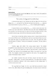 English Worksheet: Cloze Passage: Verb be