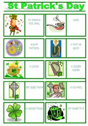 English Worksheet: Saint-Patrick !!! domino 2/3