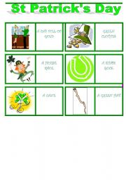 English Worksheet: Saint-Patrick !!! domino 3/3