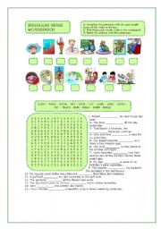 English Worksheet: past simple wordsearch