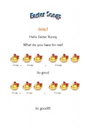 English worksheet: Easter Songs